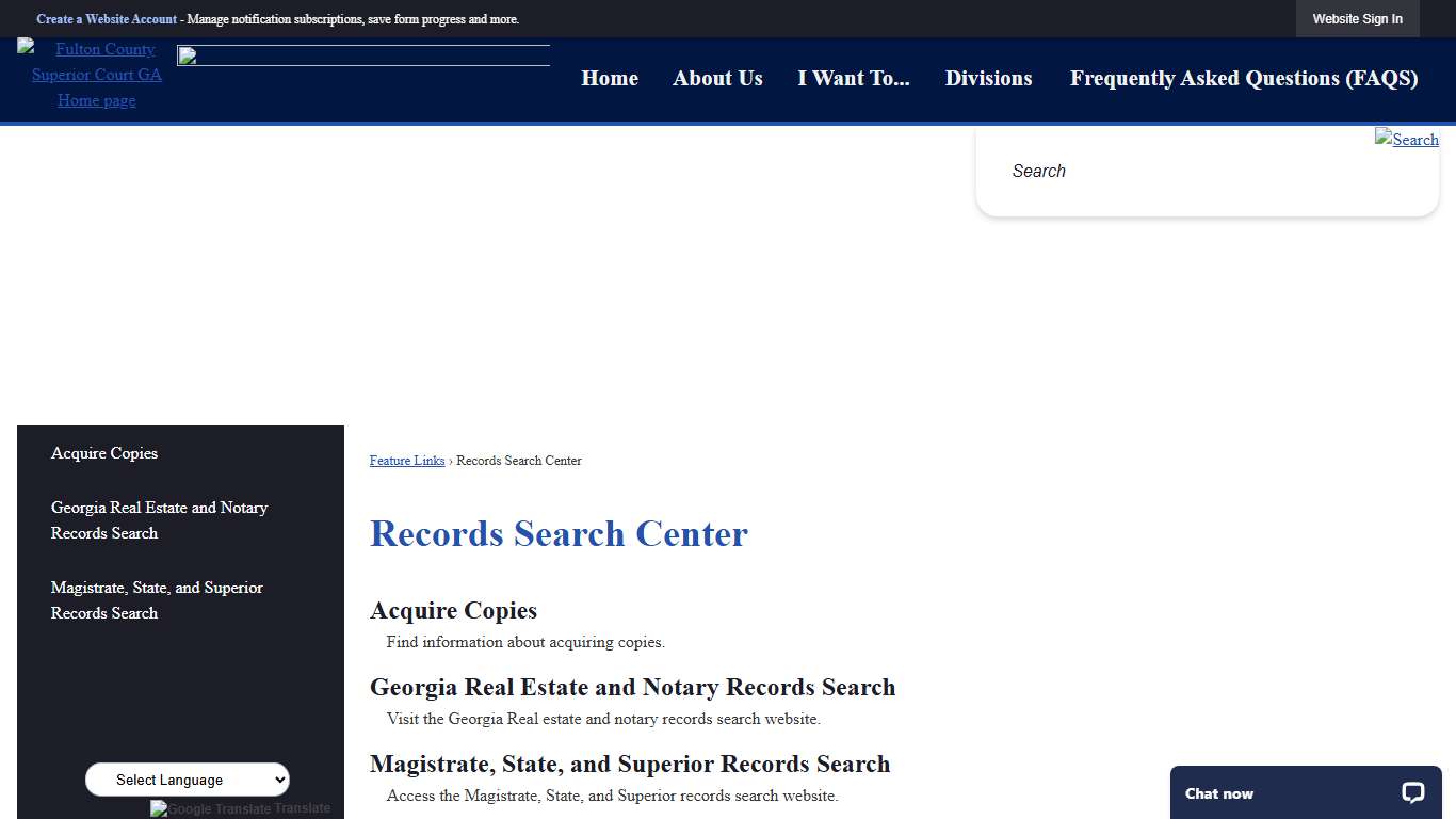 Records Search Center Fulton County Superior Court, GA